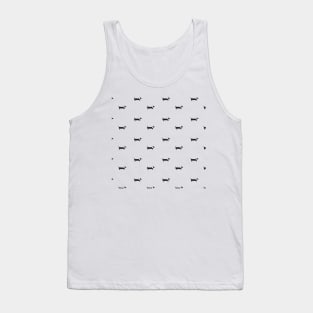 Simple black and white dachshund pattern Tank Top